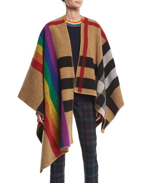 burberry rainbow poncho ebay|burberry ponchos on sale.